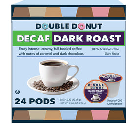 Double Donut Coffee decaf dark roast pod for rich, caffeine-free flavor