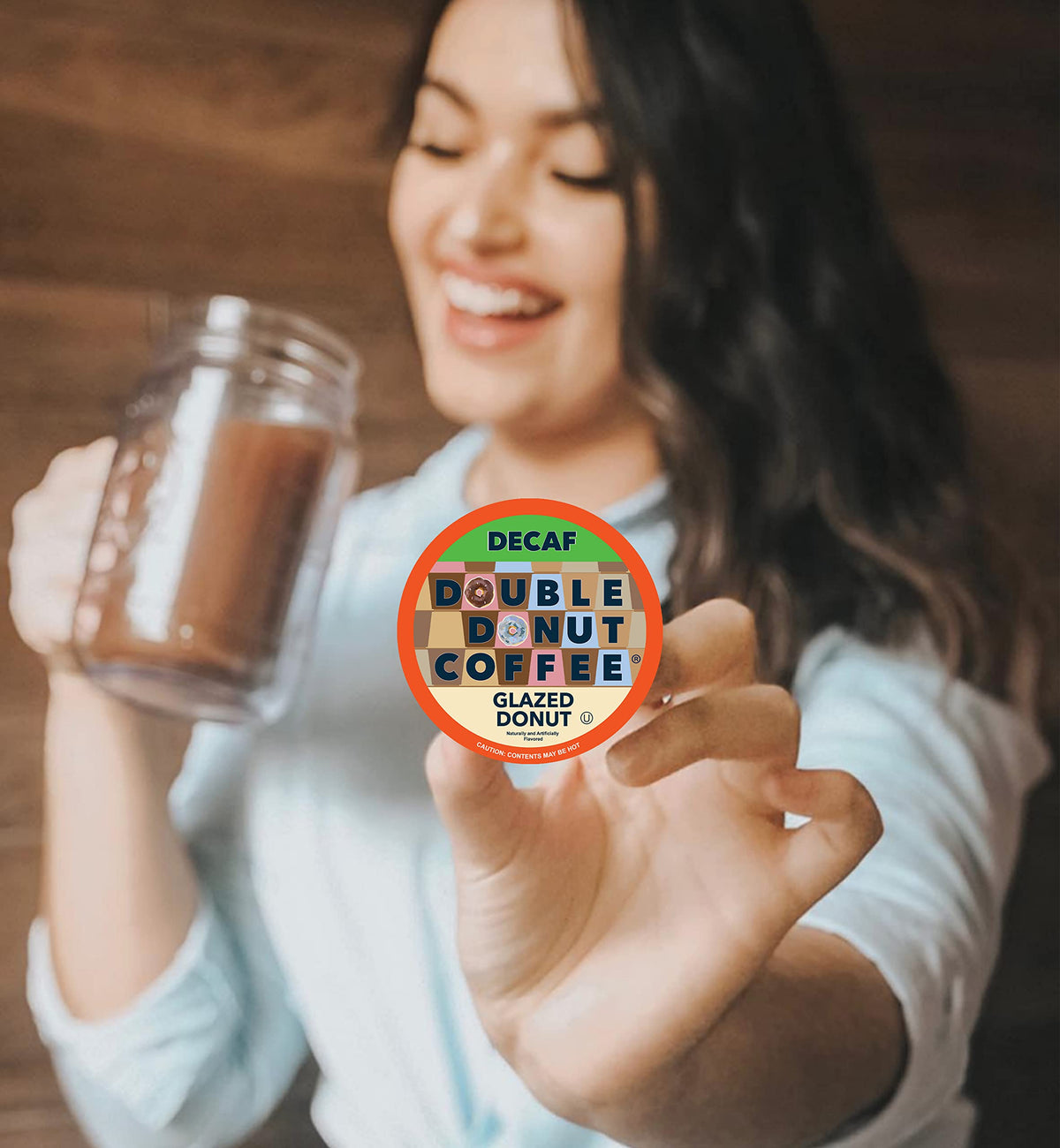 Double Donut Coffee decaf variety pack 72-count box for versatile mornings