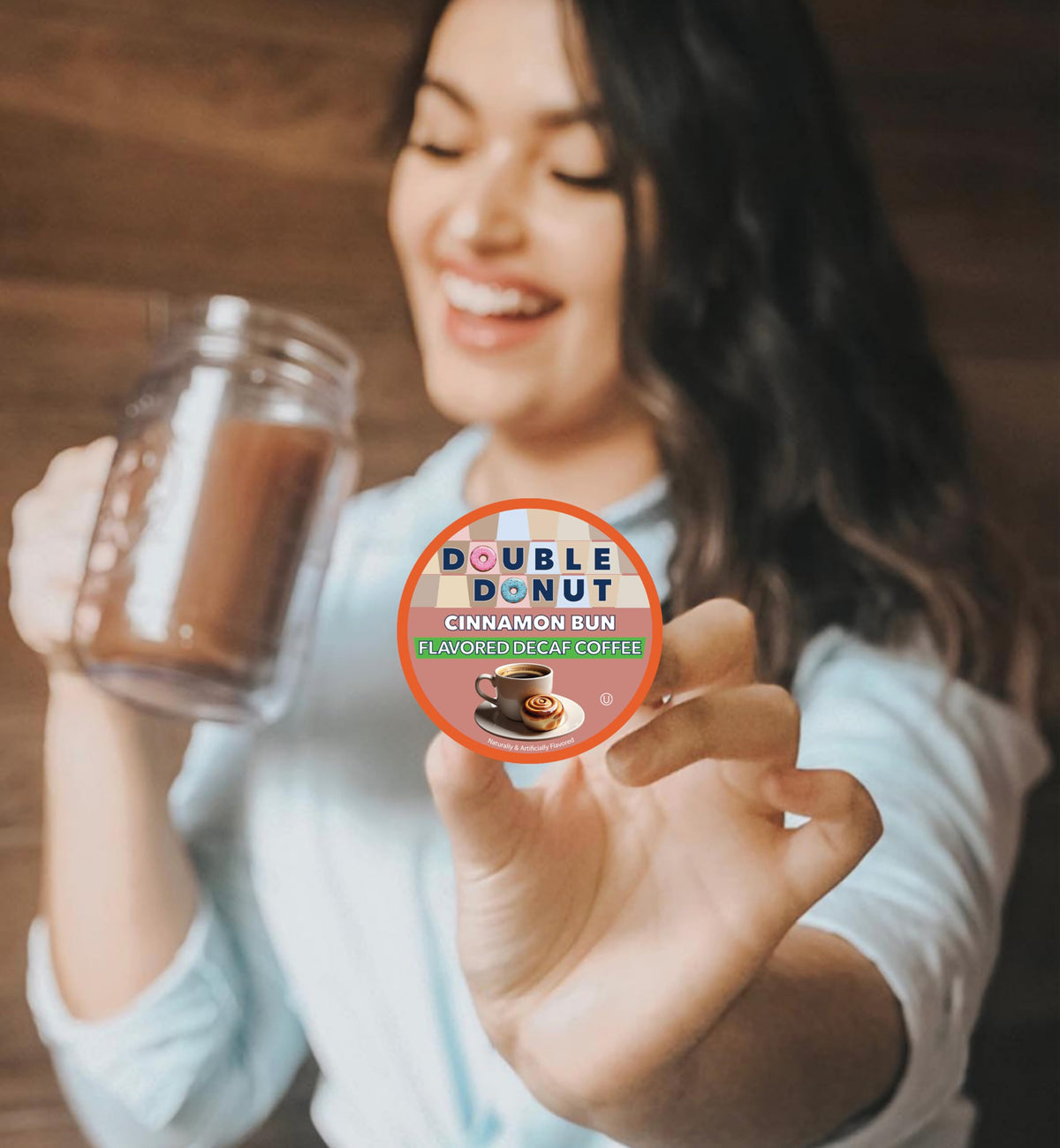 Double Donut Glazed Donut decaf flavor delivers dessert-like aroma.