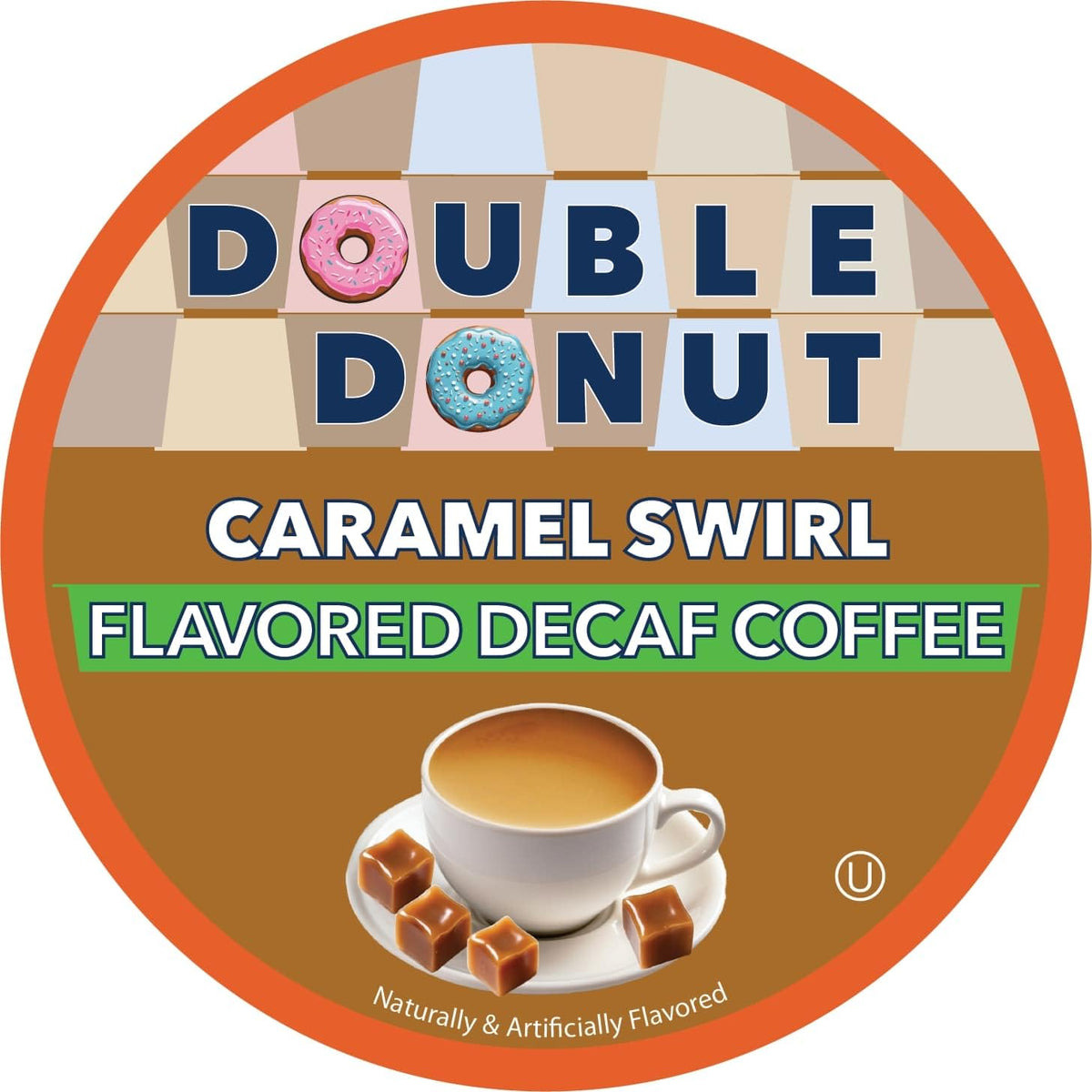 Double Donut Coffee decaf capsules deliver smooth caramel flavor for late-day enjoyment.