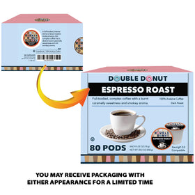 Double Donut Espresso aroma steams from a freshly brewed cup.