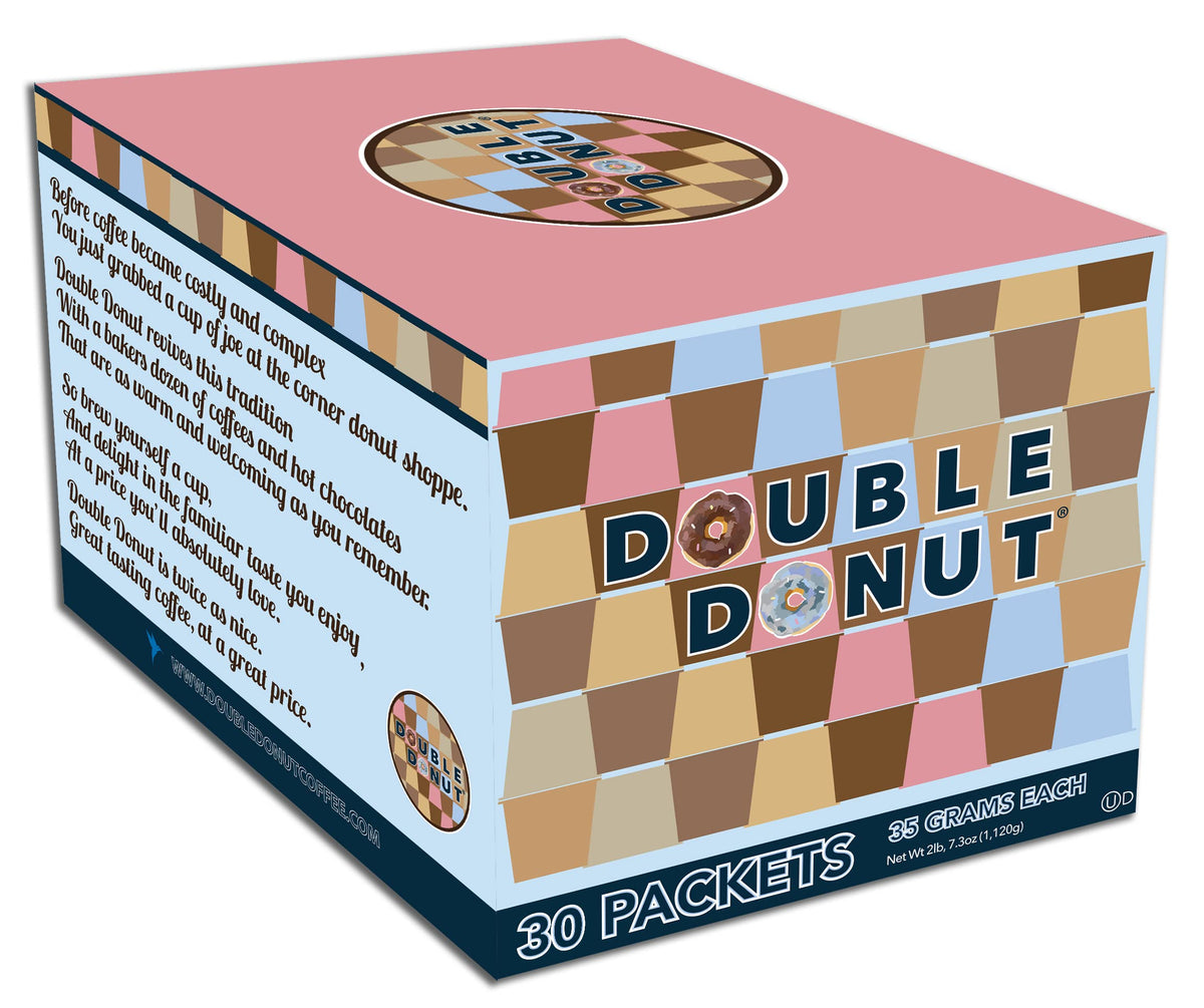 Double Donut Coffee variety-pack packets provide a versatile cocoa assortment for gatherings