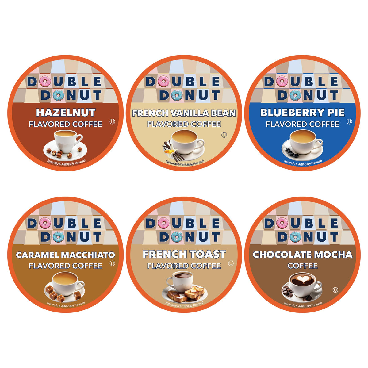 Flavored varieties collection with chocolate, vanilla, and caramel notes
