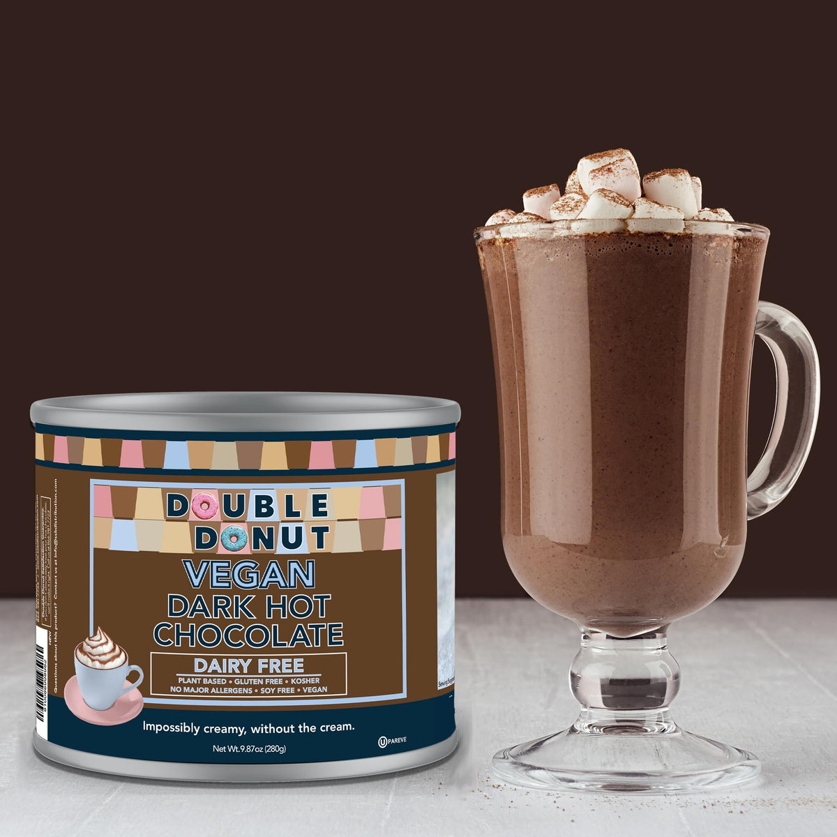 Double Donut Coffee gift-ready packaging signals a thoughtful treat for chocolate lovers.