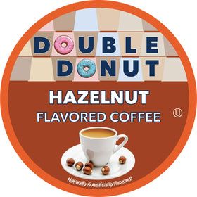 Double Donut Coffee Hazelnut pod closeup reveals rich aroma and smooth roast.