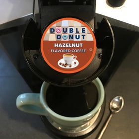 Double Donut Coffee Hazelnut sustainable packaging supports recycling efforts.