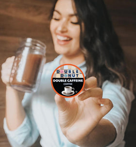 Double Donut pods in a Keurig brewer for easy single-serve use