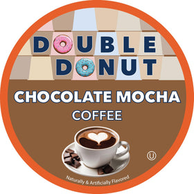 Double Donut Coffee Keurig-compatible pods enable quick, flavorful mochas in your kitchen.