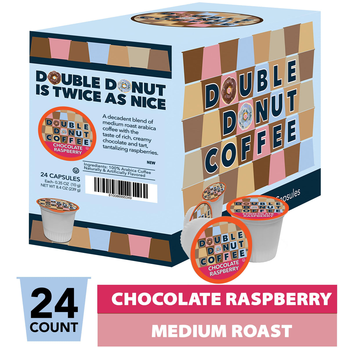 Double Donut Coffee medium roast pods deliver a smooth, balanced daily brew.