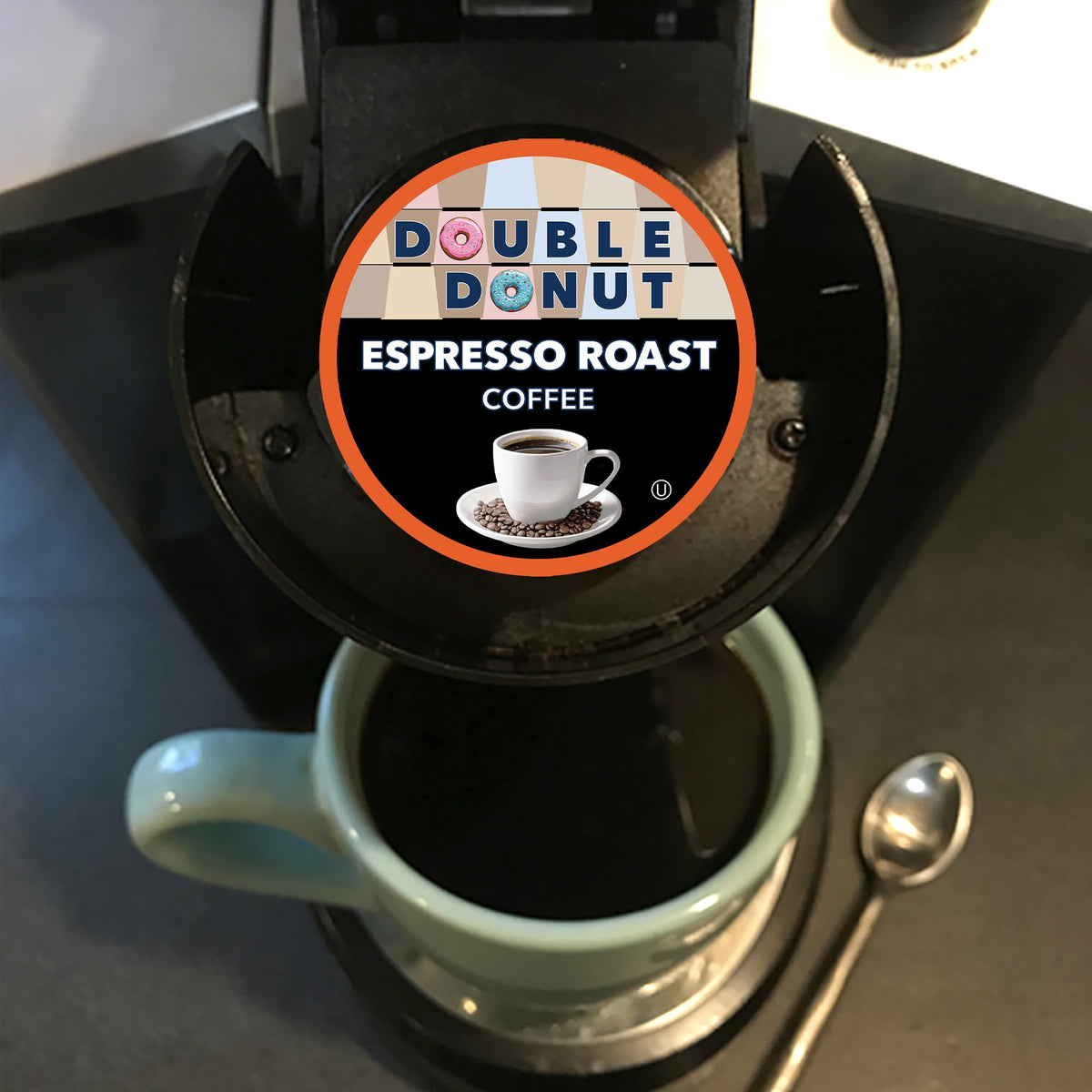Double Donut coffee breakroom setup illustrates versatile use for gatherings and offices.
