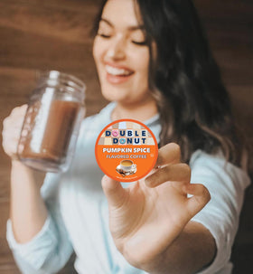 Double Donut Coffee pumpkin spice pods gluten-free and keto-friendly labeling
