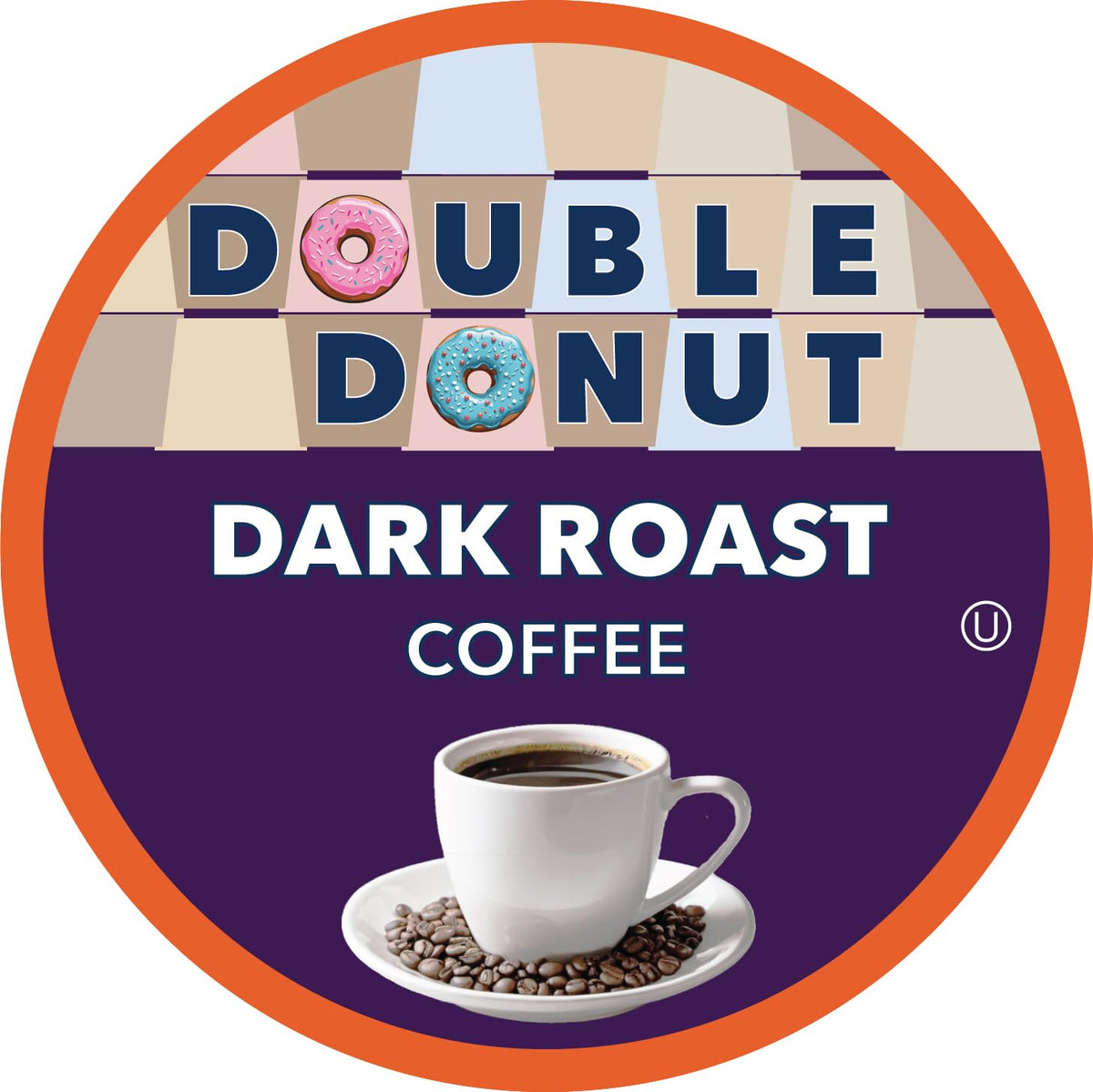 Double Donut Coffee recyclable dark roast pod highlights eco-friendly choice.