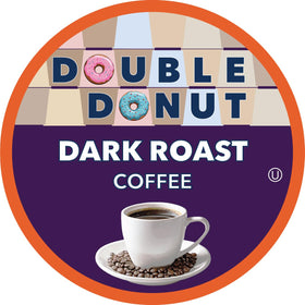 Double Donut Coffee recyclable dark roast pod highlights eco-friendly choice.