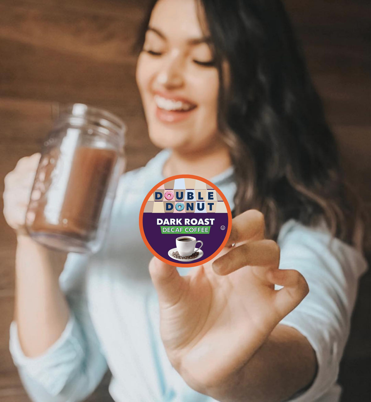 Double Donut recyclable pods support eco-friendly packaging for sustainable coffee lovers.