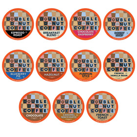 Single-serve pods from Double Donut Coffee ready for quick, convenient brew with Keurig.