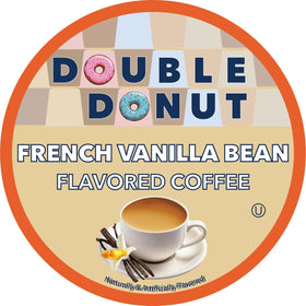 Double Donut Coffee Vanilla Bean cup showing rich aroma for a quick morning boost.