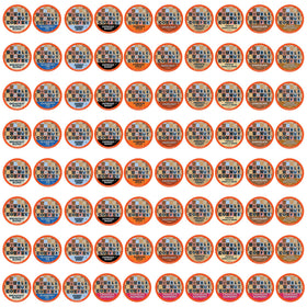 Double Donut Coffee variety pack with 80 count showing multiple flavors for at-home tastings.