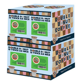 Double Donut Hazelnut K-Cups arranged for a quick morning brew