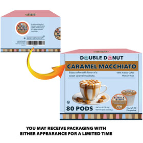 Double Donut medium roast Arabica beans deliver balanced flavor.