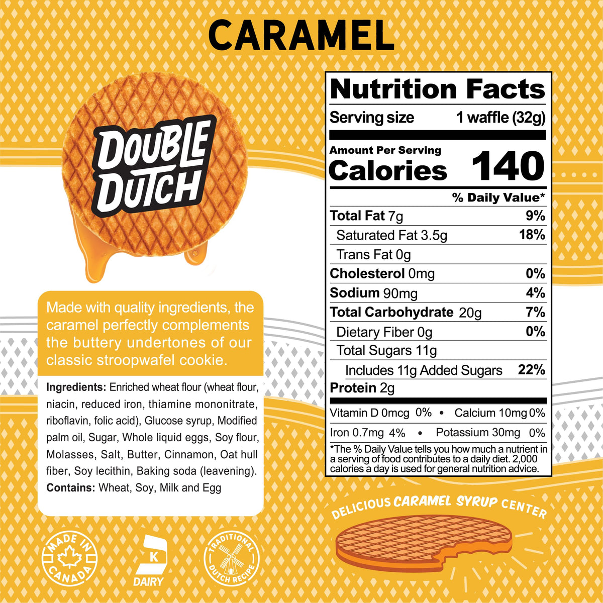 Double Dutch Stroopwafel Cookies vanilla flavor close-up, versatile treat for gatherings.