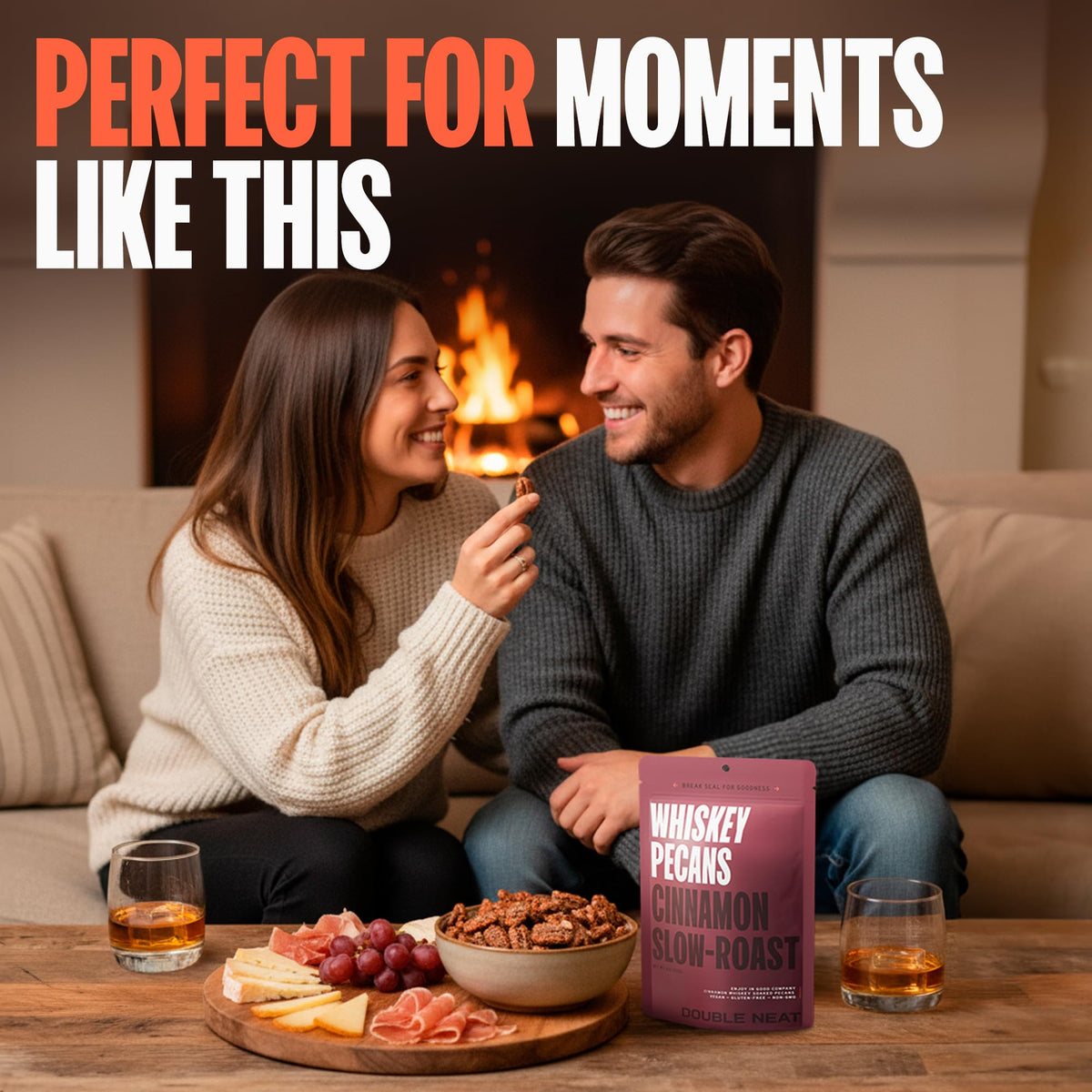Double Neat Vegan Gluten-Free Pecans suitable for plant-based diets and dairy-free entertaining.