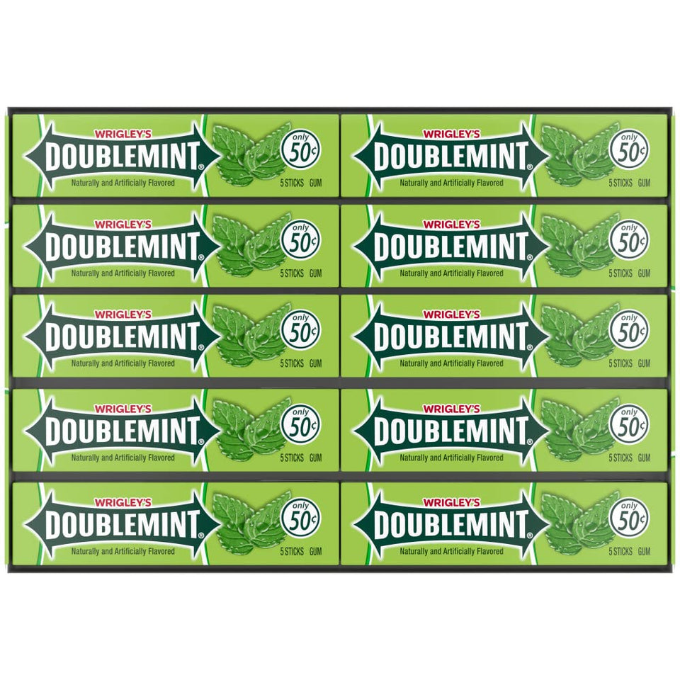 Doublemint bulk pack 40 sticks front view, ready for quick mint refresh.