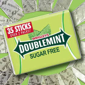 Doublemint gum sticks close-up highlighting crisp mint aroma
