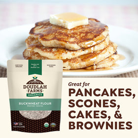 Doudlah Farms buckwheat flour dough shaping bread or noodles