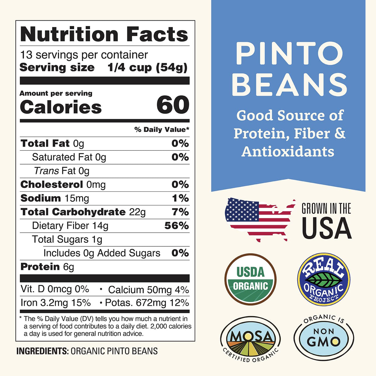 Doudlah Farms Pinto beans closeup showing plump texture and rich color.