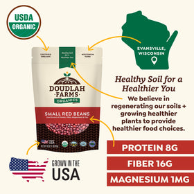 Doudlah Farms beans in a soup bowl with earthy aroma