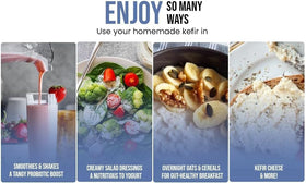 Dough Dough at home kefir serving ideas in smoothie or dressing for daily nutrition