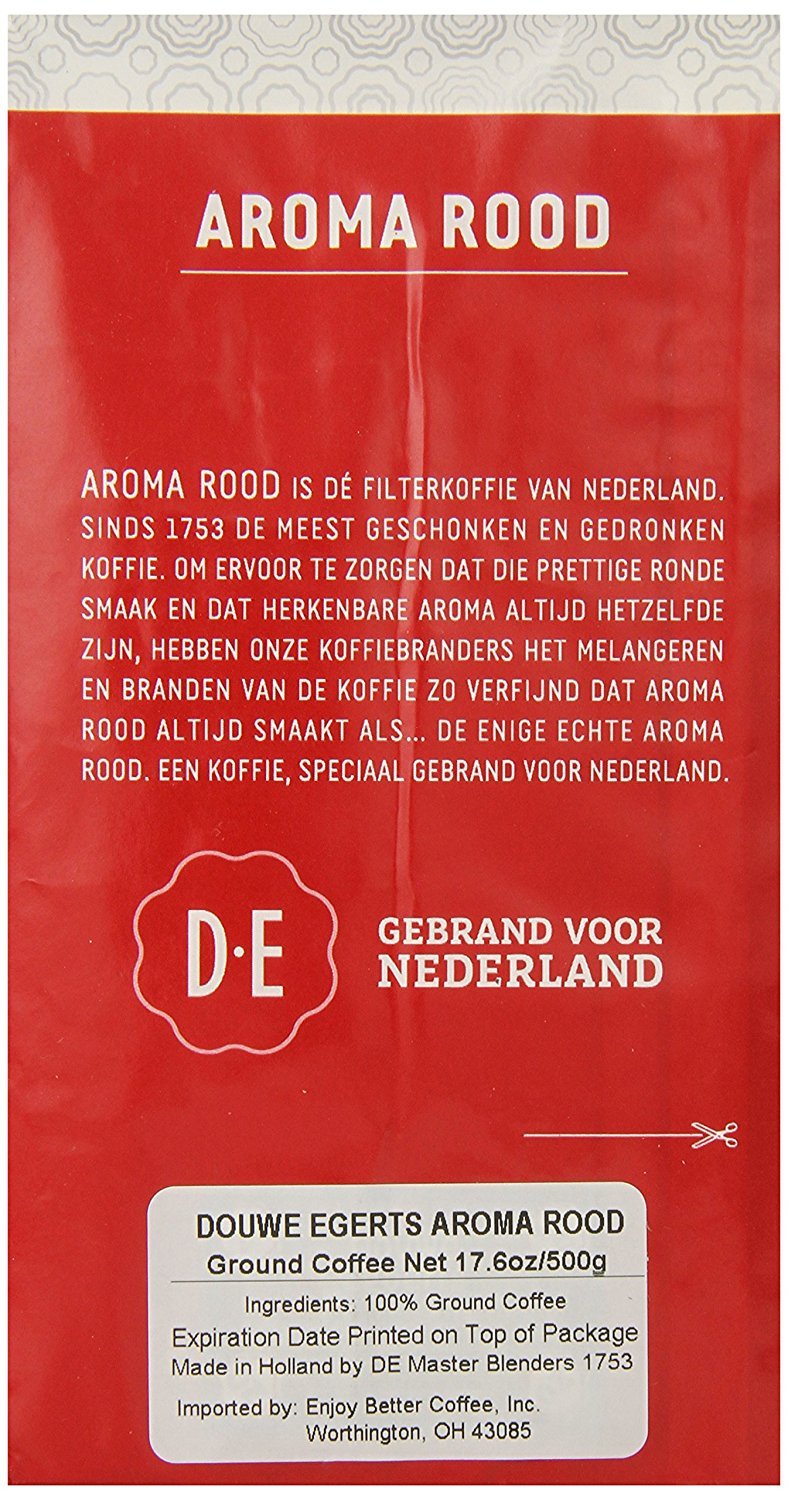 Close-up of Aroma Rood ground coffee texture for rich, consistent brewing.