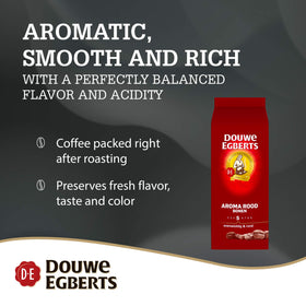 Close-up of Aroma Rood whole beans showing quality and texture.