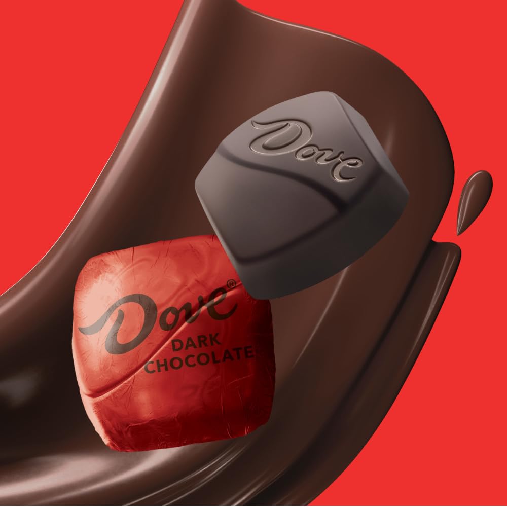 Foil-wrapped Dove Promises chocolates with inside messages