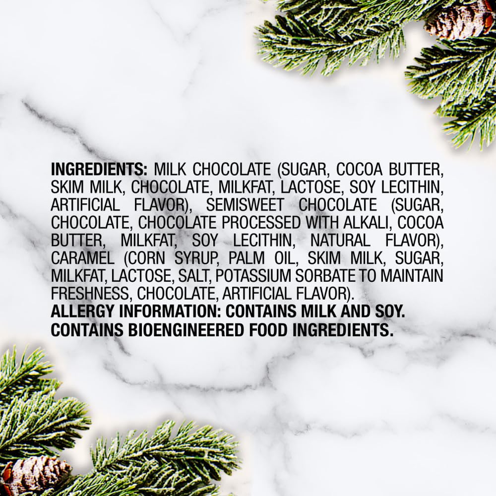 Dove Promises wrappers brighten gingerbread houses and dessert toppers.