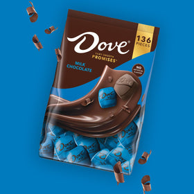 Dove Promises milk chocolate wrapped with messages inside, ideal for gifting.
