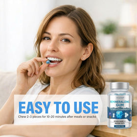 DQQI Fresh mint gum piece with crisp texture and refreshing scent.