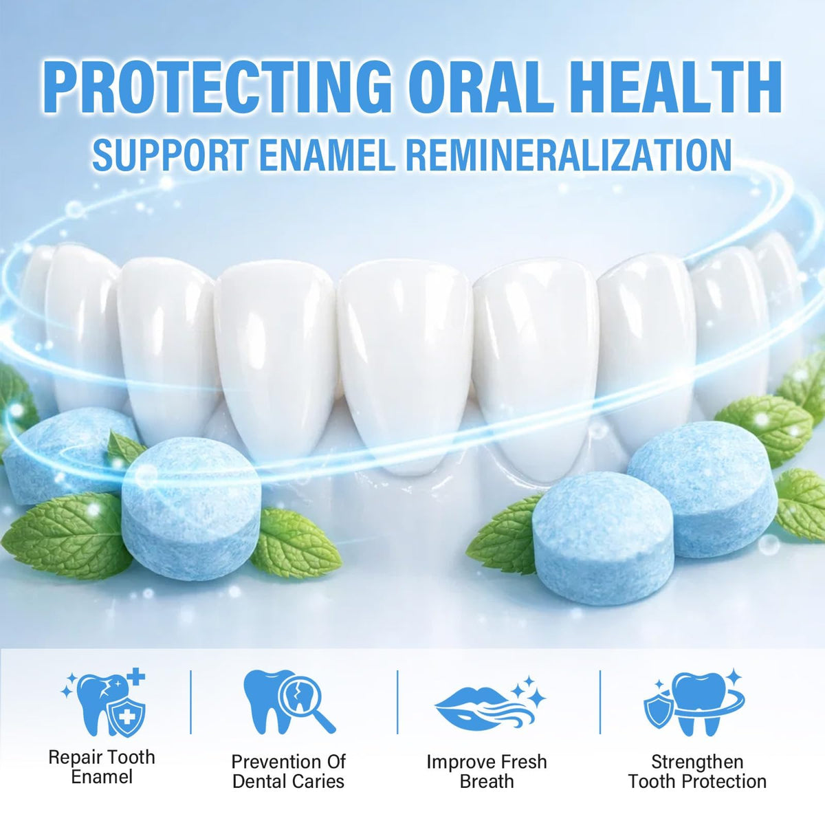 DQQI Portable 120-count gum pack open for on-the-go oral care.