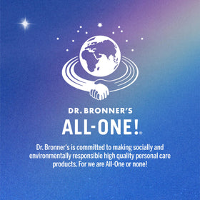 Dr. Bronner's coconut oil fair trade label emphasizes ethical sourcing.