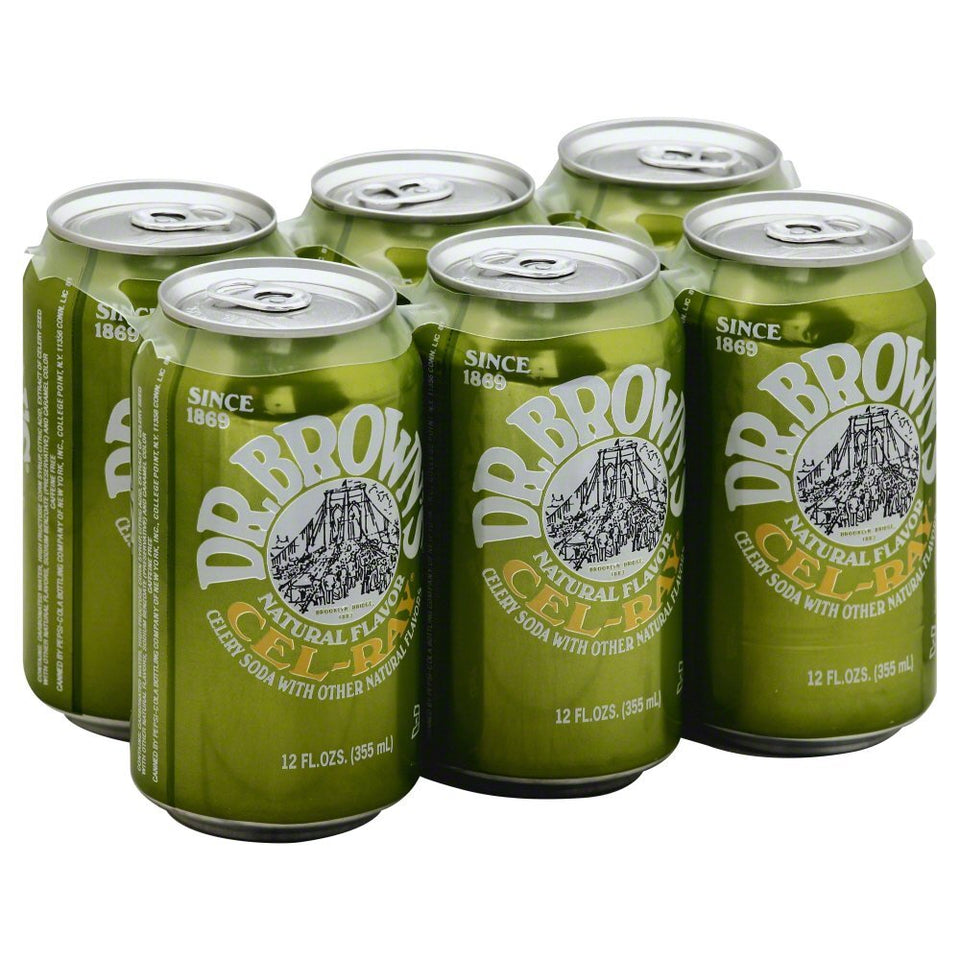 Dr Browns Cel Ray soda bottle, crisp celery flavor ideal for a refreshing casual sip
