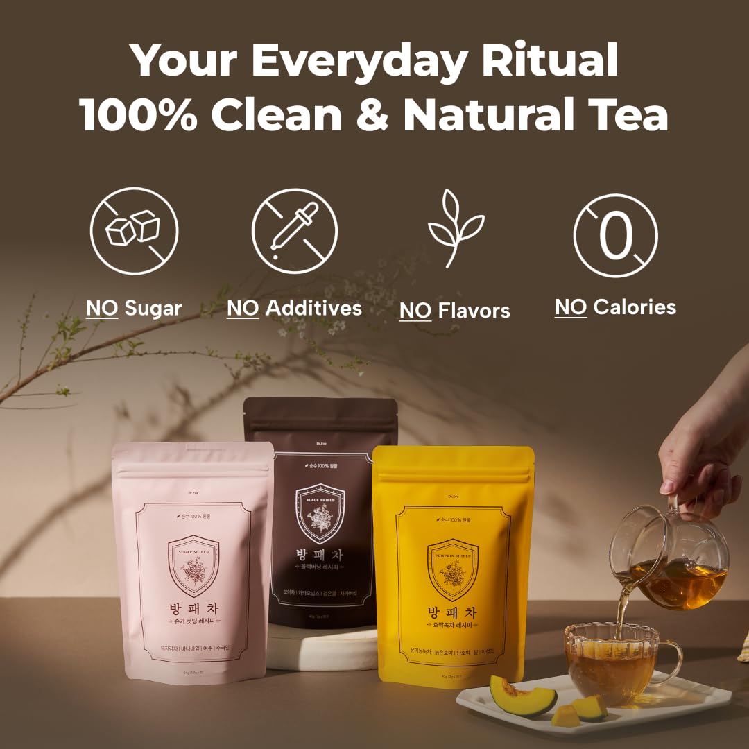 Ultrasonic-bonded tea bag strings in Dr.Eve Bangpae Tea reduce waste.