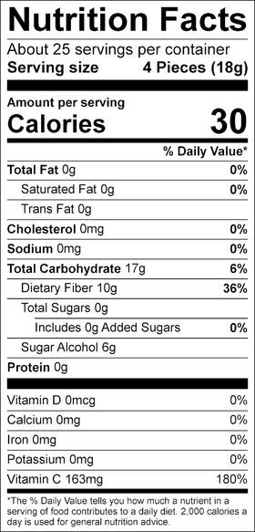 Dr. John's Candies Dry Mouth Drops tart cherry bag reveals tangy flavor and breath freshness.