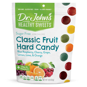 Dr. John's Healthy Sweets classic fruit hard candy zero sugar assortment for on-the-go snacks.