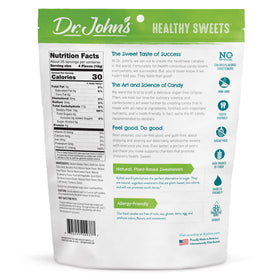 Close-up of Dr. John's sugar-free candy showing vibrant colors for keto-friendly treat.