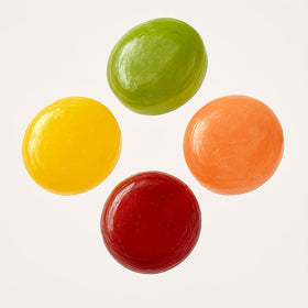 Dr. John's Healthy Sweets vegan and gluten-free label on candies.