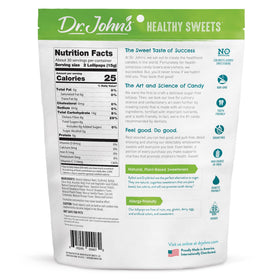 Dr. John's oval lollipops with resealable packaging for on-the-go portions.