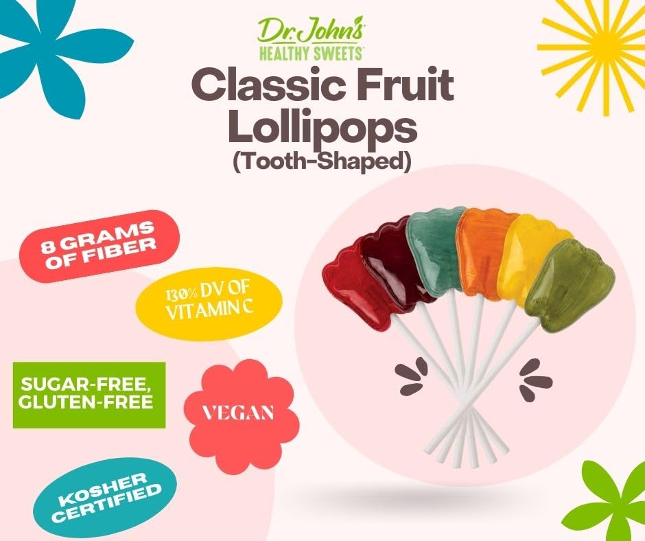 Dr. John's Sugar Free Lollipops Blue Raspberry Pack offers a fruity crave without sugar