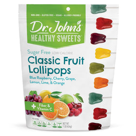 Dr. John's Sugar Free Lollipops Cherry Pack for guilt-free snacking and dental-friendly sweetness