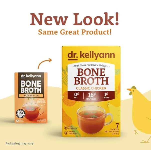 Dr. Kellyann bone broth packets on the go – portable nourishment
