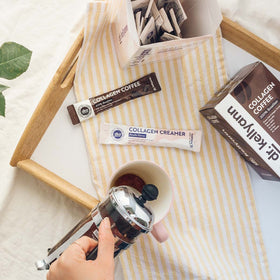 Brand logo on clean packaging conveys premium, all-natural ingredients.